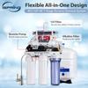 iSpring RCC1UP-AK, 100 GPD 7-Stage Reverse Osmosis Under Sink Water Filtration System with Boost Pump, Alkaline Remineralization and UV Filter, Patented Top-Mounted Faucet Design for Easy Installation view 2