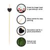 BambooMN 3.9" Decorative Black Heart Bamboo Cocktail Fruit Sandwich Picks Skewers for Catered Events, Holiday's, Restaurants or Buffets Party Supplies, 200 Pieces view 4