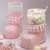 Pink Baby Bootie Mesh Candy/Trinket Bags view 1