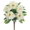 19" Silk Peony Flower Bush -White (pack of 6) view 1