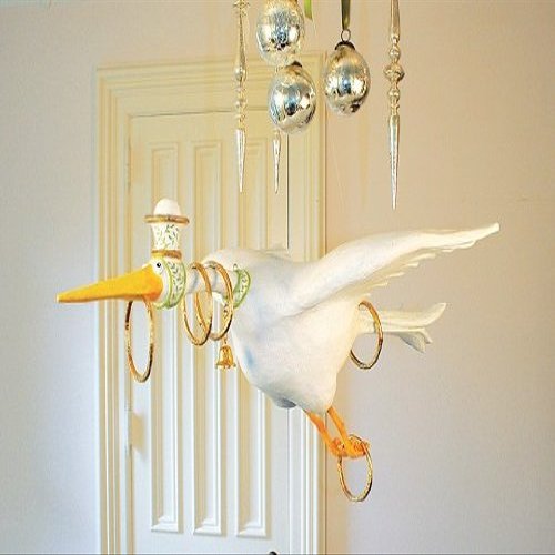 Patience Brewster 5 Golden Rings Goose Display