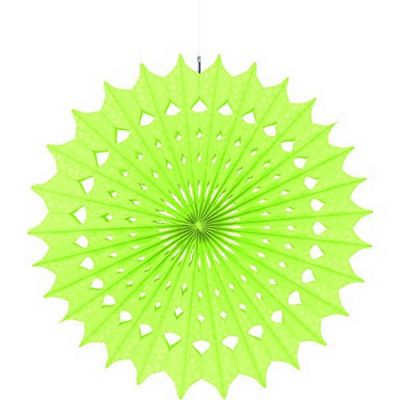 Amscan Honeydew Fabric Printed Hanging Fan Decorations | Wedding and Engagement Party | 1 piece
