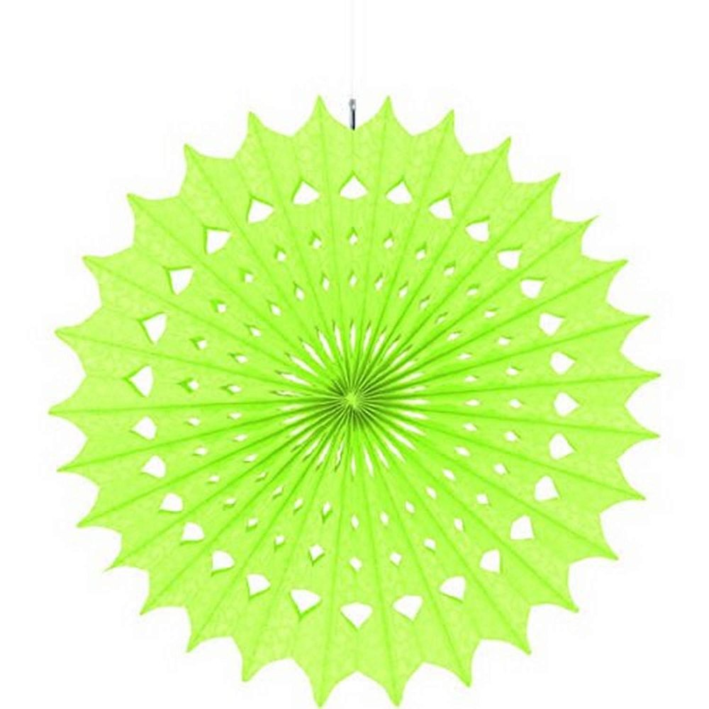 Amscan Honeydew Fabric Printed Hanging Fan Decorations | Wedding and Engagement Party | 1 piece