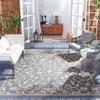 SAFAVIEH Washable Rug Outdoor Courtyard Collection - 7'10" Square, Grey & Natural, Non-Shedding & Easy Cleaning, Ideal for Patio, Backyard, Mudroom (CY2098-3606) view 1