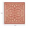 SAFAVIEH Washable Rug Outdoor Courtyard Collection - 7'10" Square, Red & Natural, Non-Shedding & Easy Cleaning, Ideal for Patio, Backyard, Mudroom (CY2098-3707) view 2