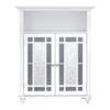 Teamson Home Windsor 26.5 in. x 34.02 in. 2-Door Freestanding Wooden Floor Cabinet with Adjustable Shelves for Storage Solutions in Bathrooms, Kitchens, Laundry Rooms, Home Offices, White view 1