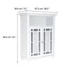 Teamson Home Windsor 26.5 in. x 34.02 in. 2-Door Freestanding Wooden Floor Cabinet with Adjustable Shelves for Storage Solutions in Bathrooms, Kitchens, Laundry Rooms, Home Offices, White view 3