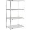 Nexel Adjustable Wire Shelving Unit, 4 Tier, Commercial Dry Storage Rack, 30" x 72" x 74", Chrome view 1