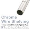 Nexel Adjustable Wire Shelving Unit, 4 Tier, Commercial Dry Storage Rack, 30" x 72" x 74", Chrome view 2