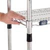 Nexel Adjustable Wire Shelving Unit, 4 Tier, Commercial Dry Storage Rack, 30" x 72" x 74", Chrome view 3