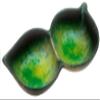 07759 Ceramic Indigo Style Bean Pot, Green, 2 Pieces view 1