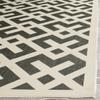 SAFAVIEH Washable Rug Outdoor Courtyard Collection - 6'7" x 9'6", Black & Beige, Non-Shedding & Easy Cleaning, Ideal for Patio, Backyard, Mudroom (CY6915-216) view 4