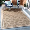 SAFAVIEH Washable Rug Outdoor Courtyard Collection - 9' x 12', Brown & Bone, Non-Shedding & Easy Cleaning, Ideal for Patio, Backyard, Mudroom (CY6916-242) view 1
