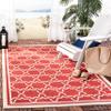 SAFAVIEH Washable Rug Outdoor Courtyard Collection - 9' x 12', Red & Bone, Non-Shedding & Easy Cleaning, Ideal for Patio, Backyard, Mudroom (CY6916-248) view 1