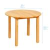 ECR4Kids 30in D Round Hardwood Table with 22in Legs, Kids Furniture, Honey view 2