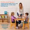 ECR4Kids 30in D Round Hardwood Table with 22in Legs, Kids Furniture, Honey view 3