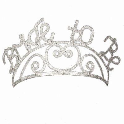 Glittered Bride To Be Tiara Party Accessory (1 count) (1/Pkg)