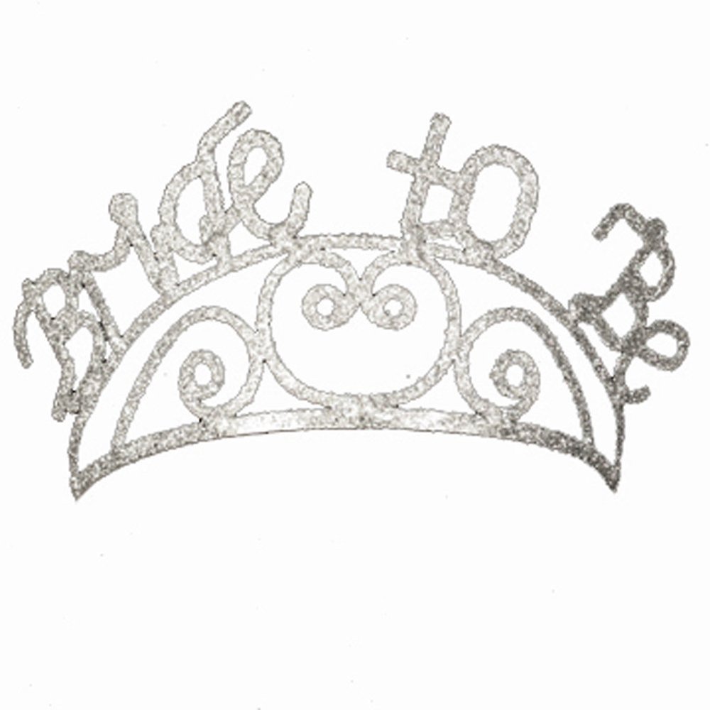 Glittered Bride To Be Tiara Party Accessory (1 count) (1/Pkg)