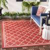 SAFAVIEH Courtyard Outdoor Area Rug 2'7"x5', Red & Bone CY6918-248 view 1