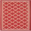 SAFAVIEH Courtyard Outdoor Area Rug 2'7"x5', Red & Bone CY6918-248 view 2