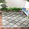 SAFAVIEH Washable Rug Outdoor Courtyard Collection - 6'7" x 9'6", Anthracite & Light Grey, Non-Shedding & Easy Cleaning, Ideal for Patio, Backyard, Mudroom (CY7570-78A5) view 1