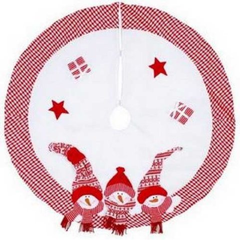 42" Three Snowmen Christmas Tree Skirt