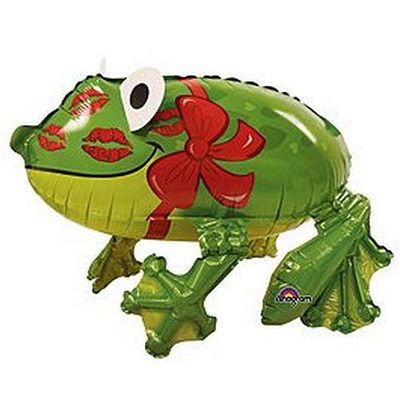 22" Frog with Kisses Air Walker Mylar Balloon