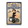 12 X 18 Vintage Metal Sign - Police Pin Up view 1