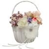 Jamie Lynn Wedding Accessories Flower Basket, Chloe, White view 1
