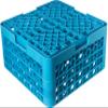 Carlisle FoodService Products Opticlean Glass Rack 16 Compartments with 3 Extenders for Kitchens and Restaurants, Plastic, 19.875 x 19.875 x 8.5 Inches, Carlisle Blue, (Pack of 2) view 4