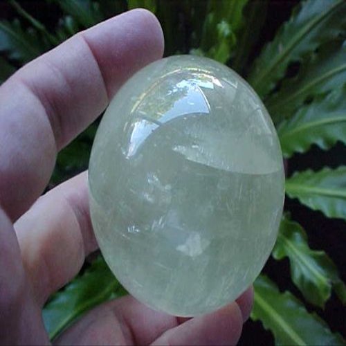 E1517 Gemqz Green Transparent Calcite Carved Sphere !!