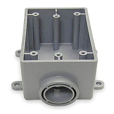 Weatherproof Box, 1Gang, 1 in Hub, PVC