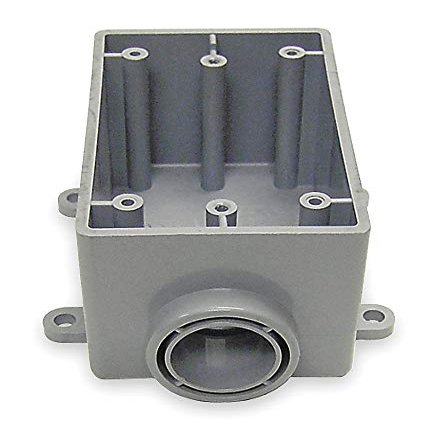 Weatherproof Box, 1Gang, 1 in Hub, PVC