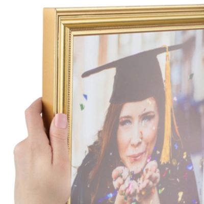 ArtToFrames 17x33 inch Gold Foil on Pine Wood Picture Frame, 2WOM0066-81375-YGLD-17x33
