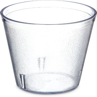 Carlisle FoodService Products Stackable Tumbler with Pebbled Exterior for Kitchen, Restaurants, And Fast Food, Plastic, 16 Ounces, Clear, (Pack of 24)