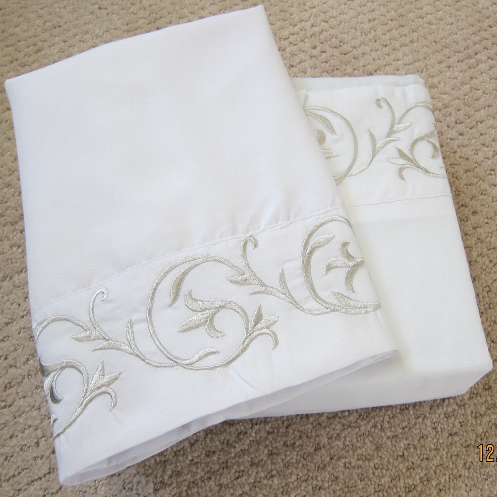 Egyptian Luxury Microfiber Embroidered Sheet Set