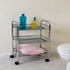 Aspect BR013 Bathroom/Kitchen Storage-Lucy 3 Tier Shelf Trolley-Chrome Finish, Metal, 40x32x74cm view 3