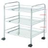 Aspect BR013 Bathroom/Kitchen Storage-Lucy 3 Tier Shelf Trolley-Chrome Finish, Metal, 40x32x74cm view 4