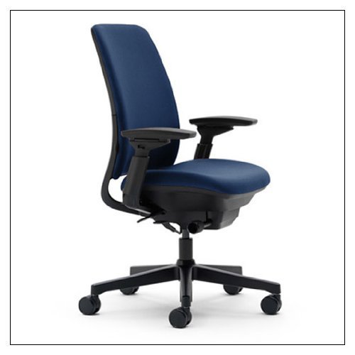 Steelcase Amia(R) Ergonomic Work Chair by Steelcase, Color = Navy; Frame/Base = Black/Black