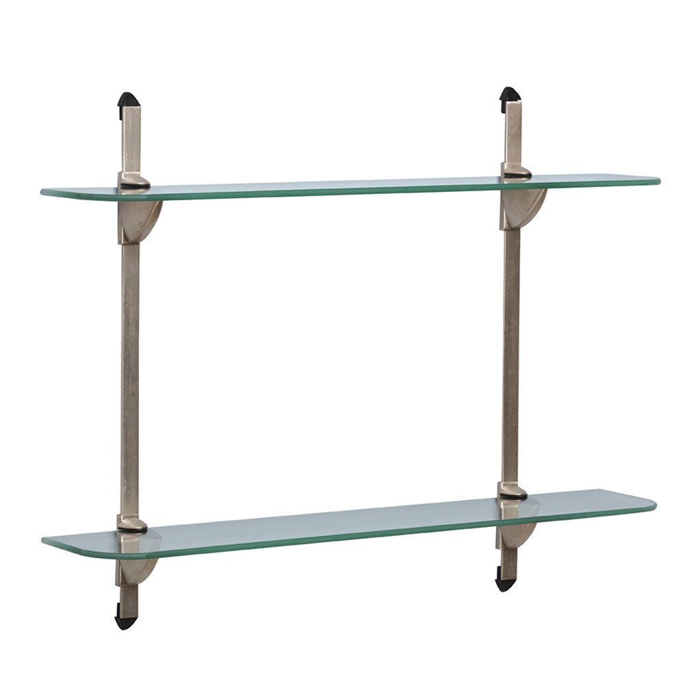 Knape & Vogt John Sterling Illusions Decorative Glass Shelf Kit, Satin Nickel