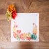 C&F Home Harvest Teal Pumpkin Floral Flower Leaves Cloth Placemats Set of 6 Autumn Fall Thanksgiving Home Dining Kitchen Dinner Table Tabletop Place Mats Decor Decoration, S/6 14" x 20" Beige view 2
