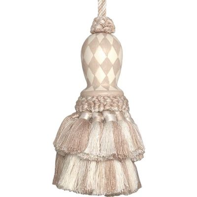 123 Creations CB047N Harlequin-Natural Hand Painted Tassel