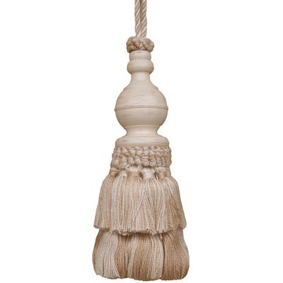 123 Creations CB065N Natural Finnial Hand Painted Tassel
