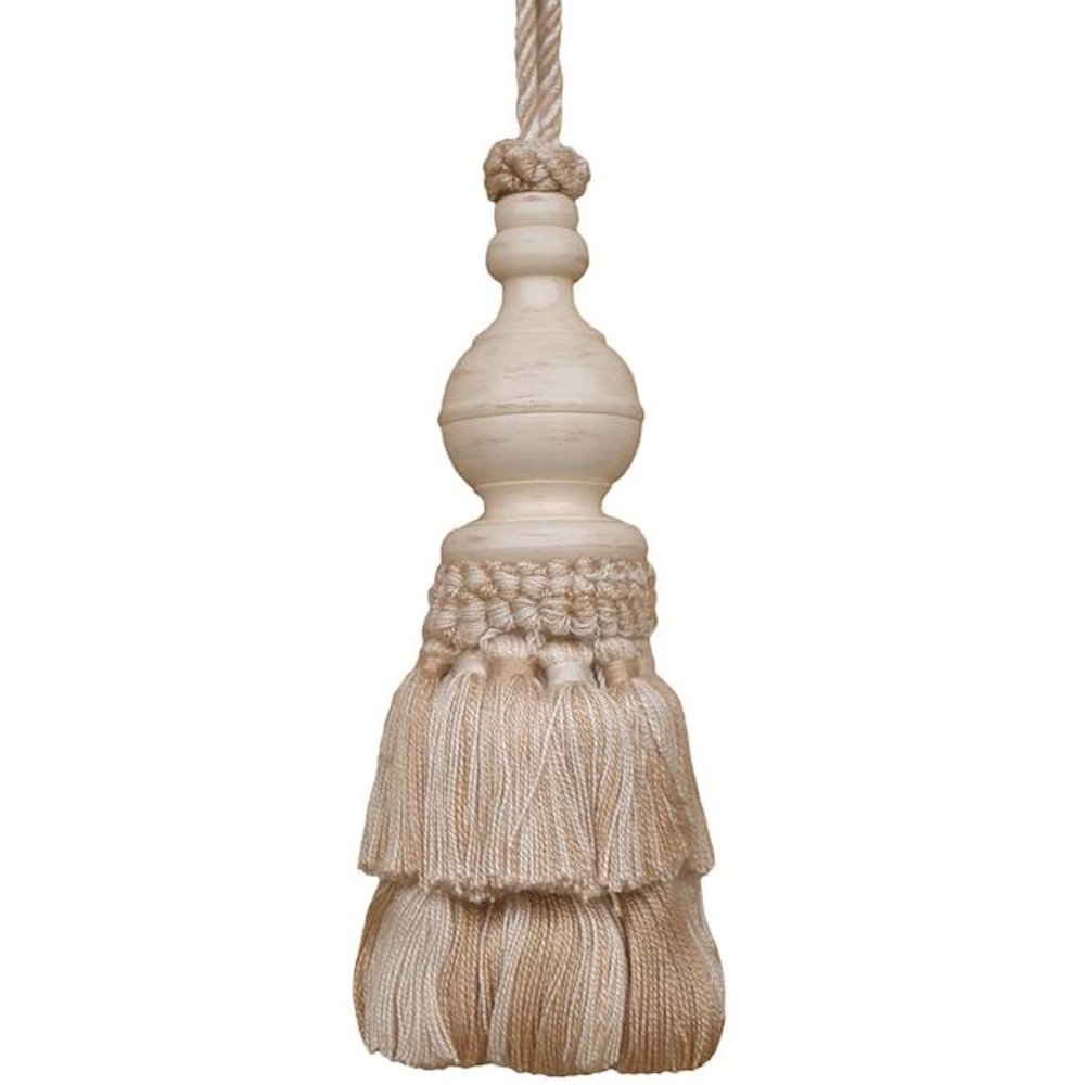 123 Creations CB065N Natural Finnial Hand Painted Tassel