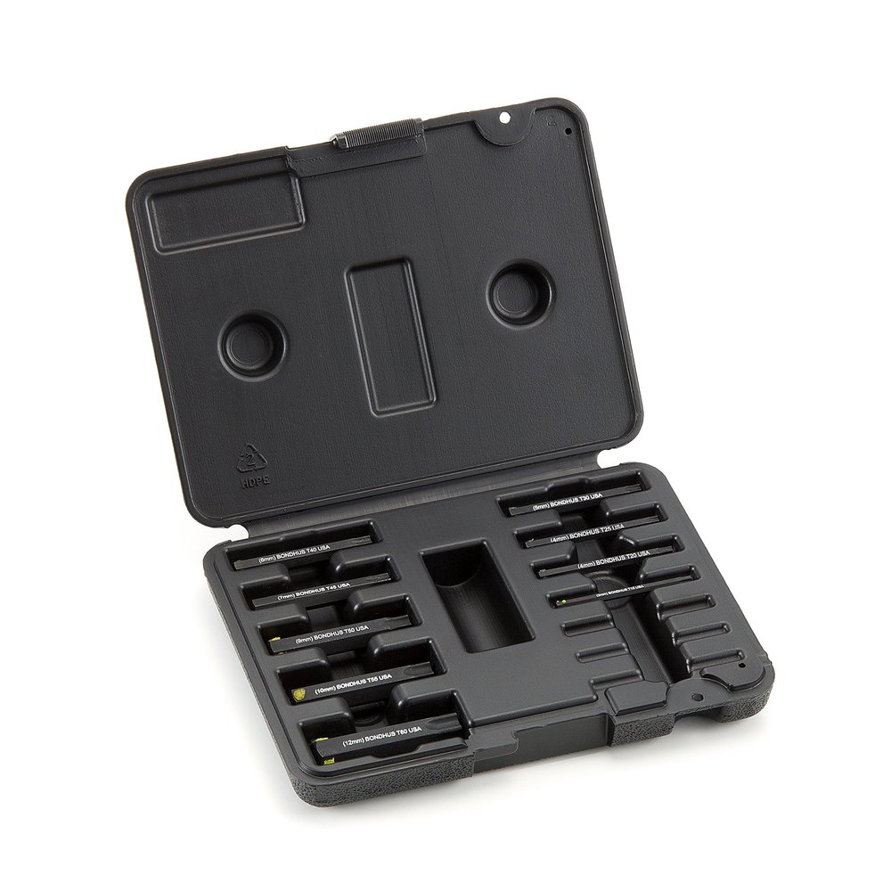 Bondhus 22489 ProHold Socket Star Bit Set with ProHold Button Technology, 2", 9 Piece