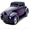Wallmonkeys Classic Purple Muscle Car Wall Decal Peel and Stick Graphic (48 in W x 34 in H) WM55258 view 2