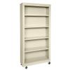 Atlantic Metal Mobile Bookcase - 36X18x78" - Putty - Putty view 1