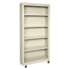 Atlantic Metal Mobile Bookcase - 36X18x78" - Putty - Putty view 2