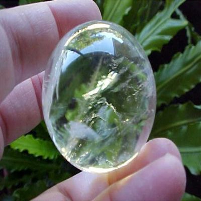 A1109 Gemqz Clear Quartz Carved Sphere Rainbows Nice !!!