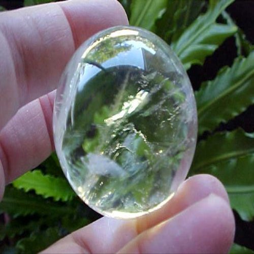 A1109 Gemqz Clear Quartz Carved Sphere Rainbows Nice !!!
